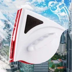 Hot Magnetisk fönsterputs för 15-24 mm dubbelglas med stark magnetisk ergonomisk handtagsdesign - röd