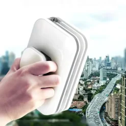 Sale Magnetisk fönsterputsare, stort handtag dubbelsidigt hög säkerhet, robust plastfönsterrengöringsverktyg för 3 till 10 mm glasögon