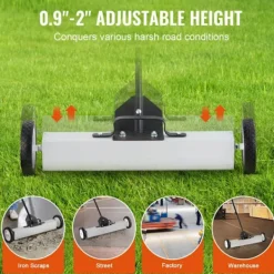 Clearance DUOKU Magnetisk Rullande Sopmaskin--50 lb-Skjutsopmaskin med 24 tum och Teleskophandtag