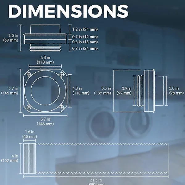 Hot Magnetisk torktumlarkoppling DV180 Lufttät tätning Torktumlarkontakt Kit Lätt att rengöra Snabbkoppling