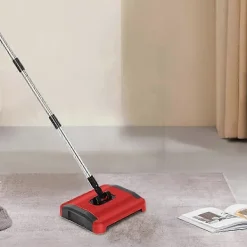 New Manuell mattrengörare med borste för trägolv och mattor, lätt golvrengörare för snabb rengöring, icke-elektrisk mattrengörare