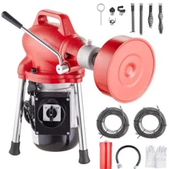 Discount DUOKU Maskin för Rengöring av Avlopp-- 120FT x 5/8"- 370W Elektrisk Borr för Avlopp- Manuell Matning