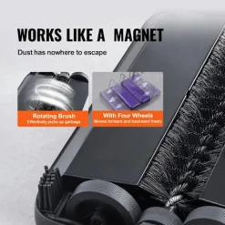 Sale DUOKU Maskinell golvrengörare--med en svepbredd av 170 mm-Designad för golv och mattor-Utrustad med en 300 mL dammbehållare som är lätt att tömma