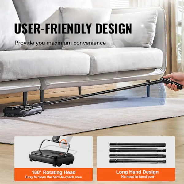 Online Mattpiska, 7,87 tum svepningsvägar, 300 ml dammbehållare kapacitet för hemmakontorsmattor Hårda ytor