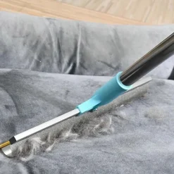 Outlet Mattrake Teleskopiskt Metall Långt Handtag Djurhårsborttagningsverktyg Återanvändbar Katt Hundhår Ludd Borttagare Mattrengörare Skrapa