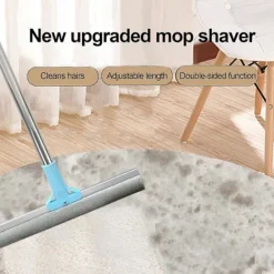 Outlet Mattrake Teleskopiskt Metall Långt Handtag Djurhårsborttagningsverktyg Återanvändbar Katt Hundhår Ludd Borttagare Mattrengörare Skrapa