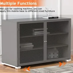 Sale Möbelflyttare för tvättmaskin, justerbara möbelhjul, bärbar rullbas för tvättmaskin, torktumlare, kylskåp - Vit