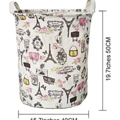 Clearance Merdes 19,7'' Vattentät Hopvikbar Tvättkorg, Smutsig Kläder Tvättkorg, Linne Bin