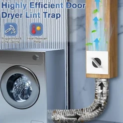 Sale Metall Torktumlare Luddfilter, Inomhus Torktumlare Ventil med Luddbehållare, Passar i 2x4 Väggram/Väggens Yta As Shown