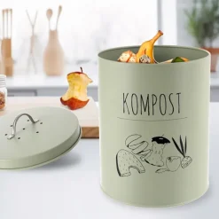 Best Northix Metallkökskompostbehållare med kolfilter, 8L, grön