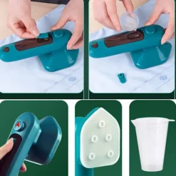 New Micro Steam Iron Handhållen Garment Steamer ROSA Pink