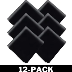 Delivast Microfiberdukar - Rengöringsdukar Svarta 12-Pack