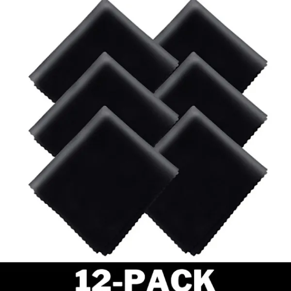 Delivast Microfiberdukar - Rengöringsdukar Svarta 12-Pack