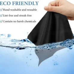 Delivast Microfiberdukar - Rengöringsdukar Svarta 12-Pack
