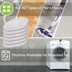 Best Mikrofiber ersättningspads för Polti Vaporetto ångmopp 6-pack