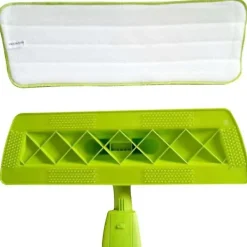 Outlet Mikrofiber Moppduk, 3-pack Ersättningsrengöringspads Moppdyna, Haken och Slinga Vått och Torrt