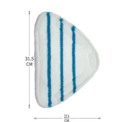 New Mikrofiber Ångmoppskydd Ångtillbehör Universella Triangel Tvättbara Dukar för Varm Ångrengörare, Vita Mikrofiber Ångmoppdynor Maskintvättbara