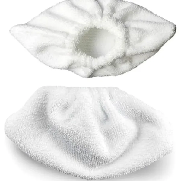 Online Mikrofiber ångrengöring för manuellt munstycke, set med svampdukar, svampbomullsöverdrag, kompatibelt med de flesta ångrengörare (vit)