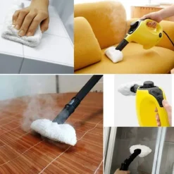 Online Mikrofiber ångrengöring för manuellt munstycke, set med svampdukar, svampbomullsöverdrag, kompatibelt med de flesta ångrengörare (vit)