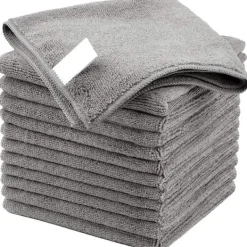 Sale Mikrofiber Rengöringsduk, Allround Mikrofiberdukar, Ränderfria Rengöringsdukar, 12-pack, Grå, Storlek 30x 30 cm