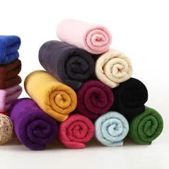 Hot Mikrofiber Rengöringsduk, Icke-slipande, Återanvändbar & Tvättbar - 9.8x9.8" Ljusblå med Haka (2-pack)