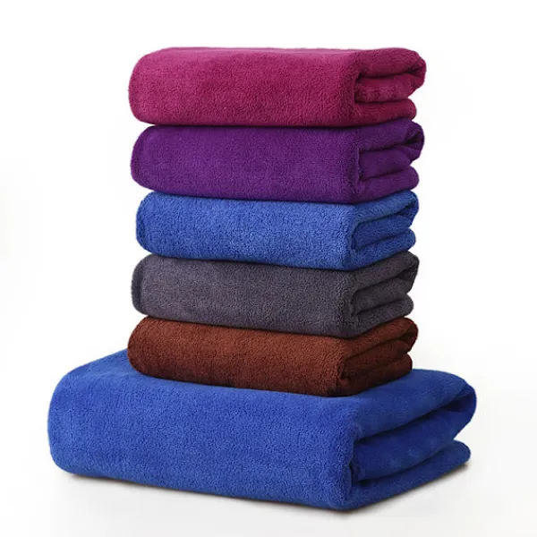 Hot Mikrofiber Rengöringsduk, Icke-slipande, Återanvändbar & Tvättbar - 9.8x9.8" Ljusblå med Haka (2-pack)