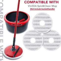 Best Mikrofiber Spin Mopp Refill, 3-pack Tvättbara och Återanvändbara Mopphuvud Ersättningar