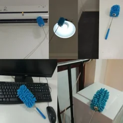Outlet Mikrofiber Utdragbar Handdammtork Tvättbar Dammningsborste med Teleskopstång för Rengöring av Bil, Dator, Luftkonditionering