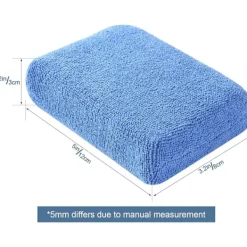New Mikrofiber Vax Appliceringsdynor - Paket med 10 Bilvårds Svampar 12X8X3cm, Tvättbara Mjuka Skum Appliceringsdynor För Polering (Blå)