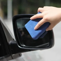 New Mikrofiber Vax Appliceringsdynor - Paket med 10 Bilvårds Svampar 12X8X3cm, Tvättbara Mjuka Skum Appliceringsdynor För Polering (Blå)