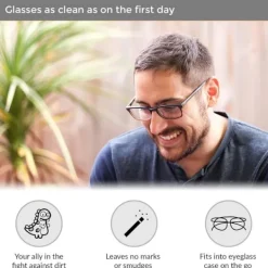 New Mikrofiberduk 6 st Glasögonrengöringsdukar Luddfritt och Ultrafint Rengöringsdukar för Linser, Glasögon, Skärmar och Fönster