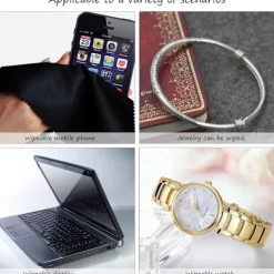 New Mikrofiberduk 6 st Glasögonrengöringsdukar Luddfritt och Ultrafint Rengöringsdukar för Linser, Glasögon, Skärmar och Fönster