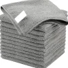Mikrofiberduk, Allround Mikrofiberhanddukar, Ränderfria Rengöringsdukar, 12-pack, Grå, Storlek 30 X 30 Cm