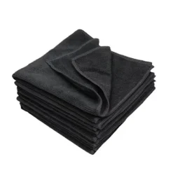 Hot hhu Mikrofiberduk, 8-pack, Multifunktionella Återanvändbara Rengöringsdukar, Luddfritt Streckfritt Tvättbart Dammtork för Hus, Fönster 40 x 40 cm Svart 40cm*40cm | Fyndiq Black