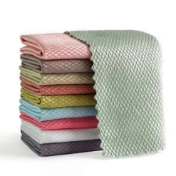 Hot DAO Mikrofiberdukar Rengöringsdukar 10 Fiskfjäll Rengöringsdukar 40x30cm (Slumpmässig Färg), Miljövänlig Återanvändbar Handduk för Rengöring av Bilglas Wi [DB] | Fyndiq