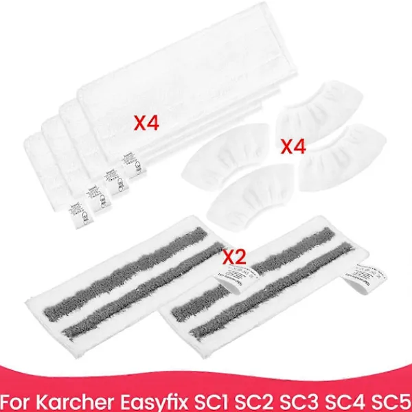 Mikrofiberdukset för Easyfix SC1 SC2 SC3 SC4 SC5 Ångmopp Tillbehör, Tvättbar Mikrofiber