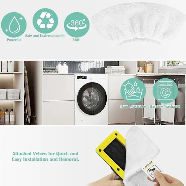 Mikrofiberdukset för Easyfix SC1 SC2 SC3 SC4 SC5 Ångmopp Tillbehör, Tvättbar Mikrofiber