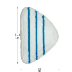 Online Mikrofiberångmoppöverdrag Tillbehör Universal Tvättbara Triangeldukar för Heta Sprayångrengörare, Vita Mikrofiberångmoppdynor Maskintvättbara