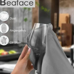 Best Mikrofiberrengöringsdukar 10-pack, Glasrengöringsdukar Luddfritt Repfritt, för Glasfönster Skärmar Speglar, 30 x 30cm Grå