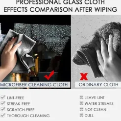 Best Mikrofiberrengöringsdukar 10-pack, Glasrengöringsdukar Luddfritt Repfritt, för Glasfönster Skärmar Speglar, 30 x 30cm Grå