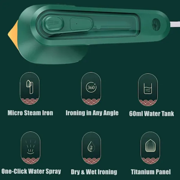 Online Mikrostångjärn, bärbara resejärn mini med ånga, miniångjärn handhållen klädångare för resor och hem