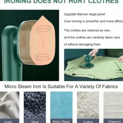 Hot Mikrostångjärn, mini USB-ångstrykjärn, professionellt bärbart handhållet hushållsångstrykjärn för kläder, lämpligt för familj och resor