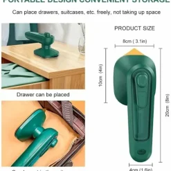 Hot Mikrostångjärn, mini USB-ångstrykjärn, professionellt bärbart handhållet hushållsångstrykjärn för kläder, lämpligt för familj och resor