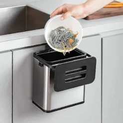 New Miljövänlig 3L Hängande Behållare för Kompost & Matavfall