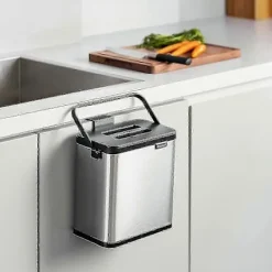 New Miljövänlig 3L Hängande Behållare för Kompost & Matavfall