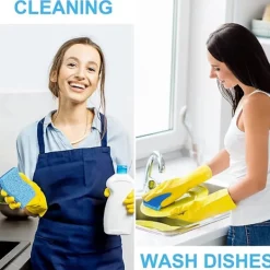 Best NICEGOU Miljövänlig Repfri Köks-cellulosasvamp, Miljövänlig Dubbelsidig Diskmaskinsvamp för Kök, 12-pack (Blå)