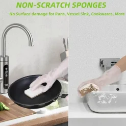 Discount Fww Miljövänliga Naturliga Svampar för Disk 12-pack - Biologiskt Nedbrytbar Köksvamp med Komposterbar Kokosskrubb