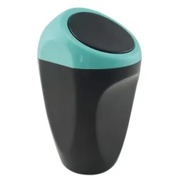 New Mini Bil Papperskorg Plastavfall Soptunna 9*6*15CM Soptunna Förvaringsbehållare kompatibel Bilinteriör/Kontor/Hemma (Blå-Mini Soptunna)