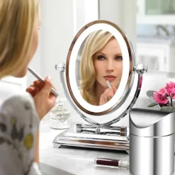 Hot Mini Bänkskiva Papperskorg med Flipplock, Rostfritt Stål, Bordsavfallsbehållare för Kök, Sovrum, Skrivbord, Sminkbord, Papperskorg 12 x 16 cm