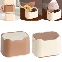 New Mini Bänksoptunna Avfallskorg för Bänkskiva Bord Bredvid Kaffe 17.5x13x13.5cm